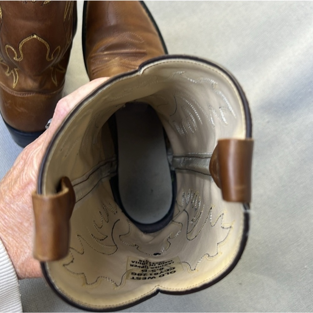 Old West Women's Western Cowboy Boot, CCY8129G, Brown, Size 6.5 - Picture 7 of 8